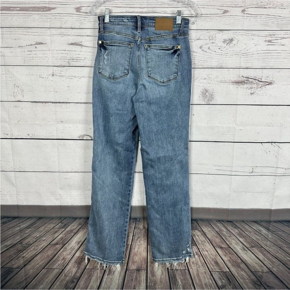 Judy Blue Dad Jeans Womens Size 25 Blue High Waist Stretch Straight Pockets - Picture 3 of 8